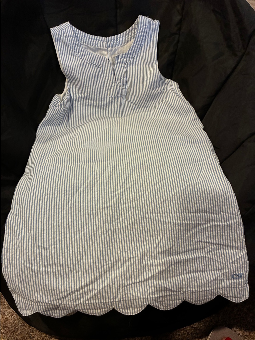Vineyard Vines Blue and White Striped Sleeveless Dress